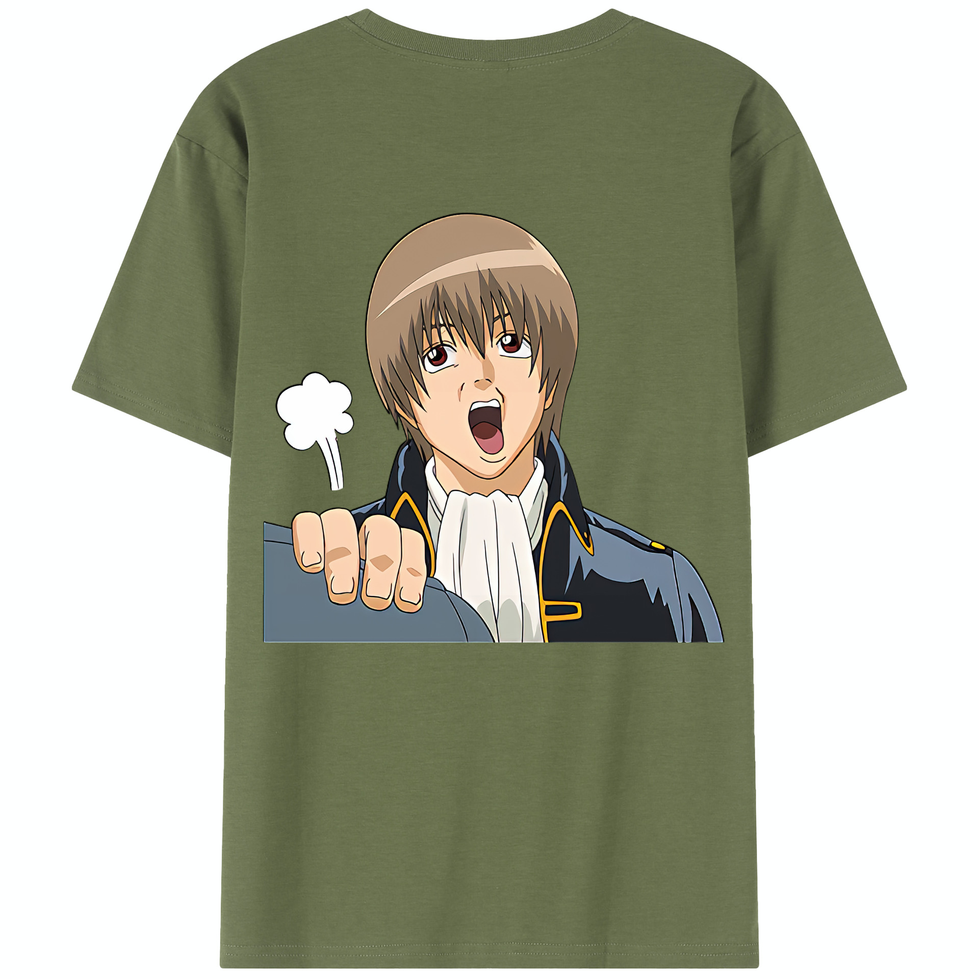 （画像用） ぎんたま 坂田銀時（さかたぎんとき） 神楽 志村新八（しむら しんぱち） GINTAMA Sakata Gintoki Kagura Shimura Shinpachi 綿100％半袖Tシャツ（背面プリント）